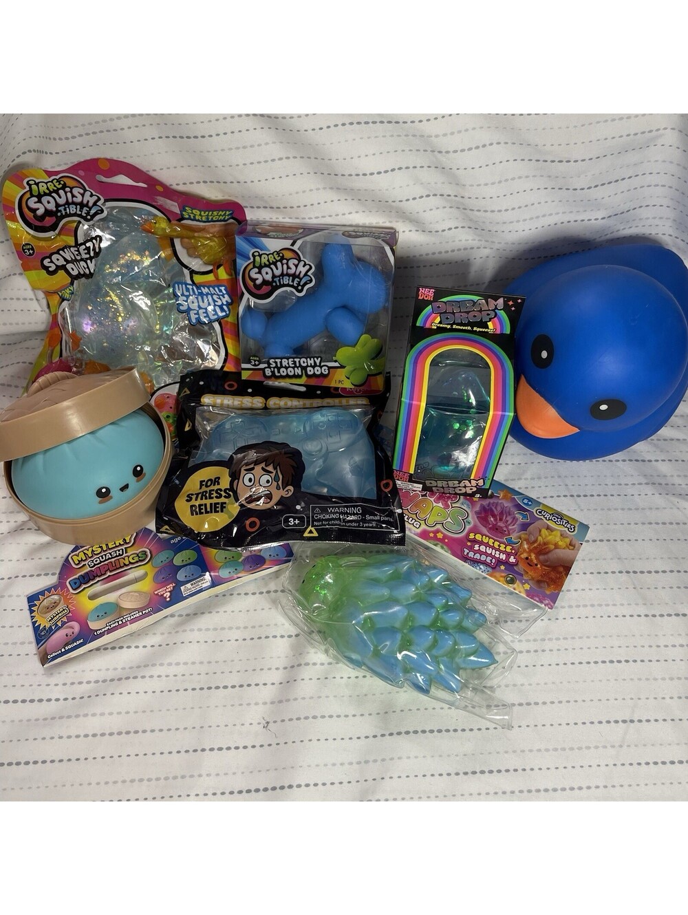 NeeDoh Dream Drop Blue Squishy Bundle 💙 Lot Of 7 Sensory Viral Jumbo Squeezy